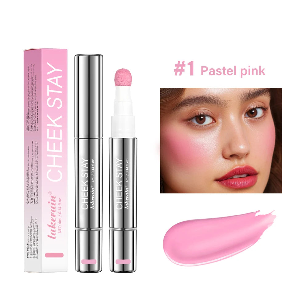 Liquid Blusher Cheek Stay Easy Apply Long-lasting Skin Tone Sponge Qme 01