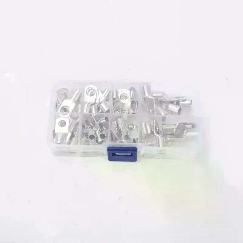 60Pcs Bolt Holes Tinned Car Copper Cable Lug Battery Terminal Group Wire Terminal Kit Connector Group Terminal SC6-6 SC16-8 Qme