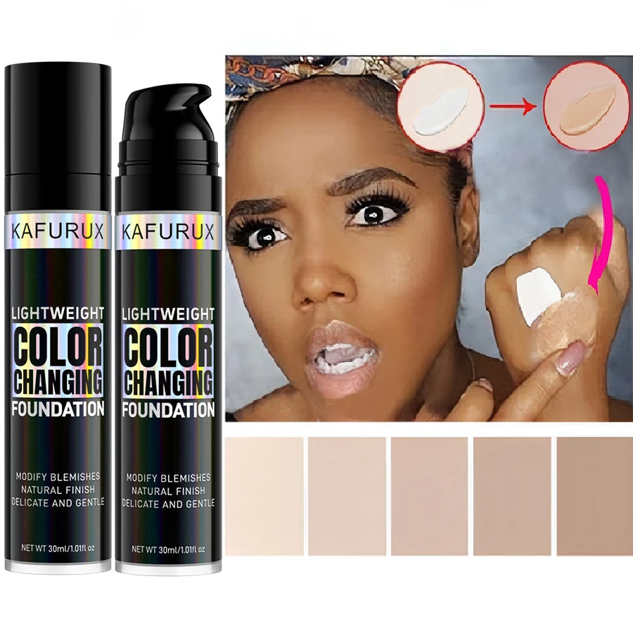 Magic Changing Foundation Liquid Soft Matte Long Lasting Hydrating Qme 1PC