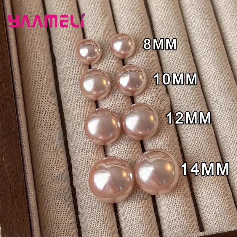 Pearl Earrings for Woman Lady 925 Sterling Silver Color Gold Coated Luxury Female Birthday Wedding Gift Jewelry Qme