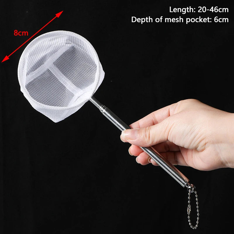 Fish Fishing Net Stainless Steel Retractable Small Shrimp Nets Qme B1