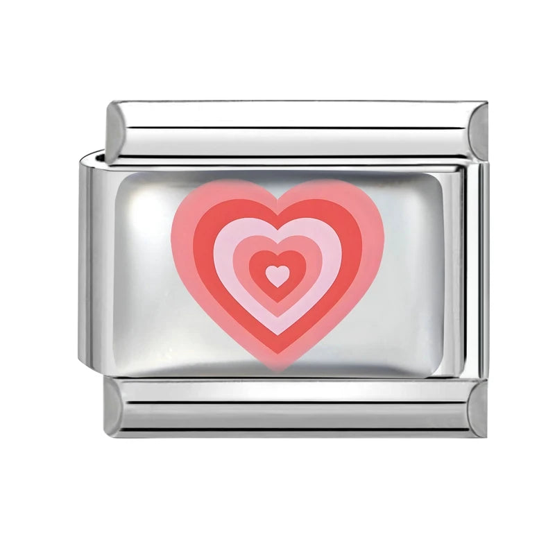 Women Men Fashion Color Series Pattern Heart Eye Sun Bead Charm Fit 9mm Italian Charm Bracelet Stainless Steel DIY Making Jewelr Qme Style 16