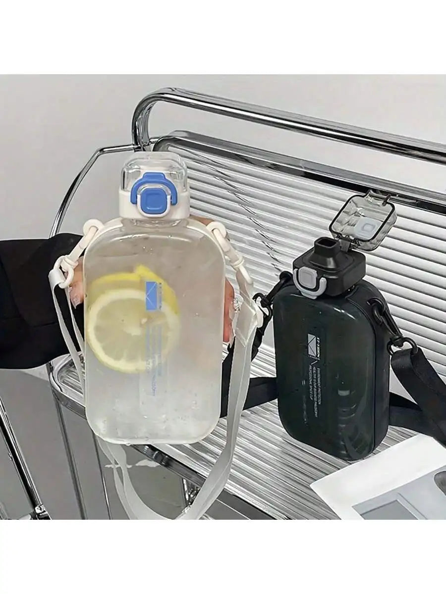 Large Capacity Portable Transparent Water Bottle Leak Proof Sports Qme
