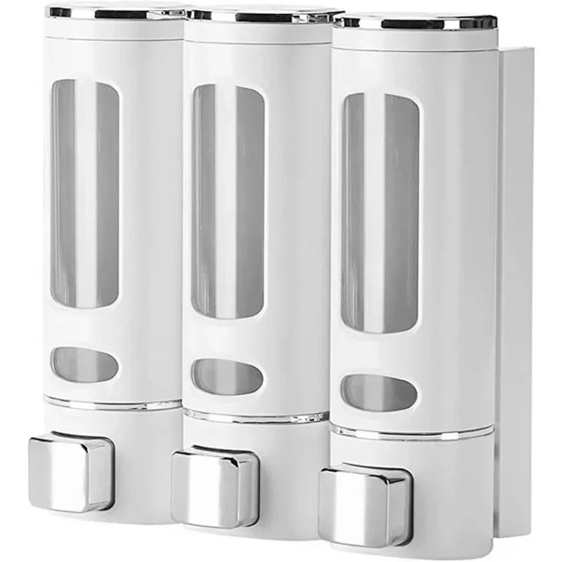 Liquid Soap Dispenser Wall Mounted Refillable Bathroom Kitchen Hotel Qme