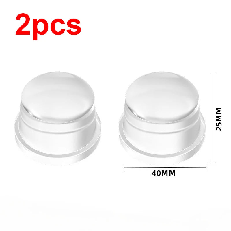 1-8Pcs Clear Soft Silicone Door Stopper Anti Collision Wall Guard Adhesive Rubber Bumper Protector For Door Handle Cabinet Qme 2pcs
