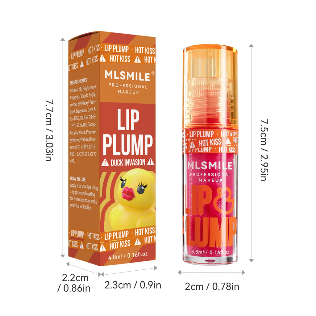 MLSMILE Duck Lip Plump Oil Moisturizing Gloss Mirror Water Nature Qme