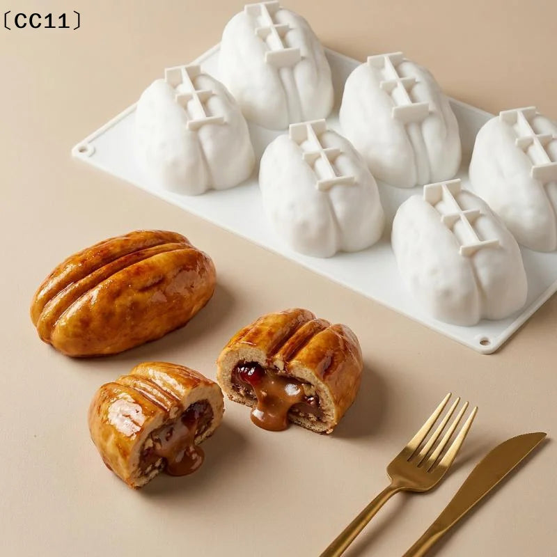 Pecan Nuts Design Silicone Chocolate Mold Food Grade Mousse Cake Qme