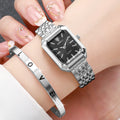 2 Pcs Fashion Women's Watch Bracelet Set Luxury Gold Steel Band Ladies Watches Quartz Watch Mujer Girls Watch Gift Qme 6