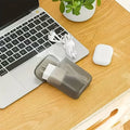 1 portable charger storage box, headphone data cable organizer, multifunctional portable desktop cable organizer, dust-proof cab Qme GRAY