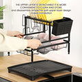 Kitchen Dish Drying Rack 2-Tier Plate Storage Pot Lid Drainer Qme China Mainland