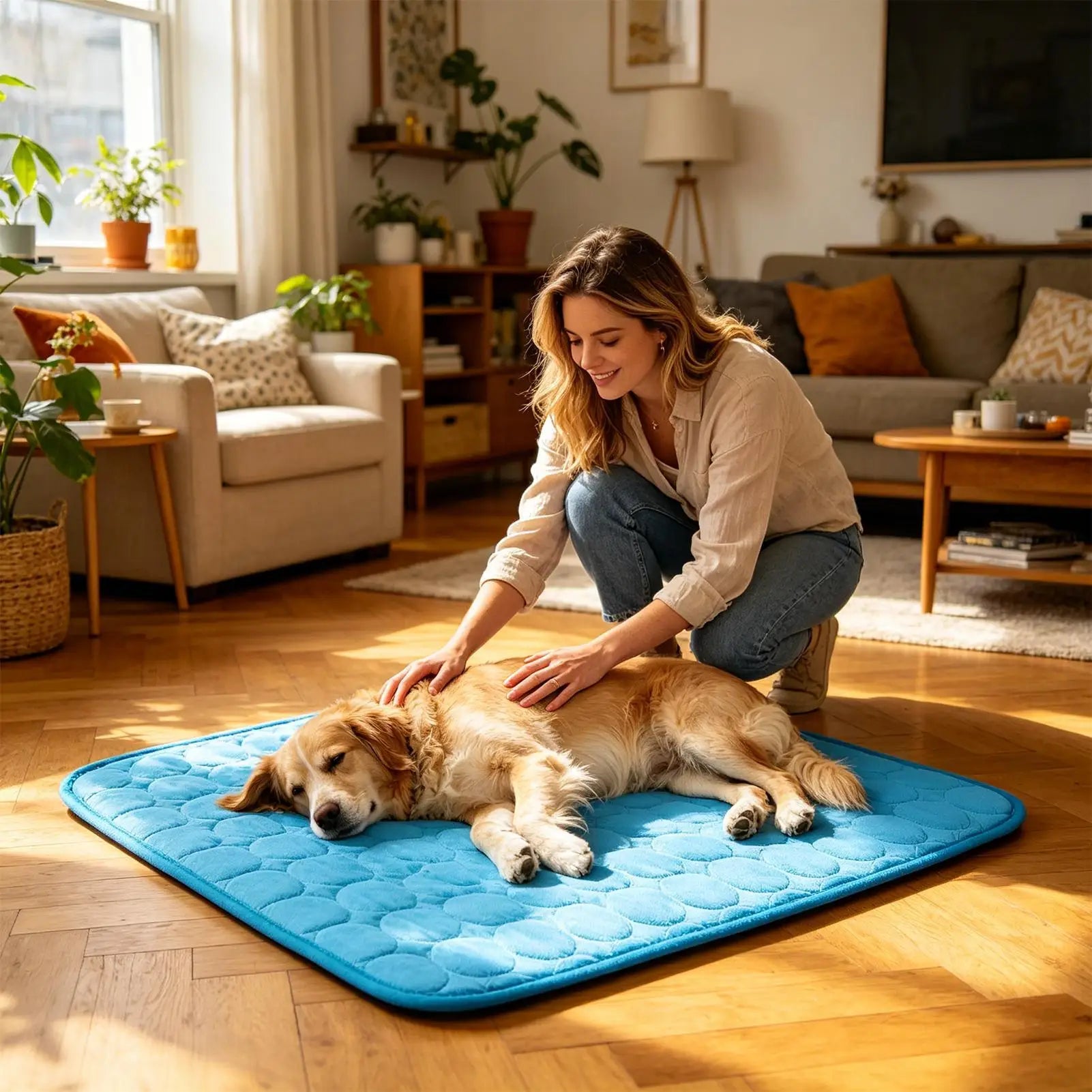 Cooling Mat For Dogs Portable Washable Breathable Ice Silk Dog Cooling Blanket For Sofa Bed Floor Crate Car Seat Kennel Small Qme