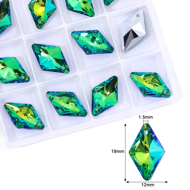 Crystal Multi -shape Pendants Shiny Single Hole Glass Beads For Jewelry Making Supplies Earring Necklace Jewelry Accessories Qme 4-12pcs