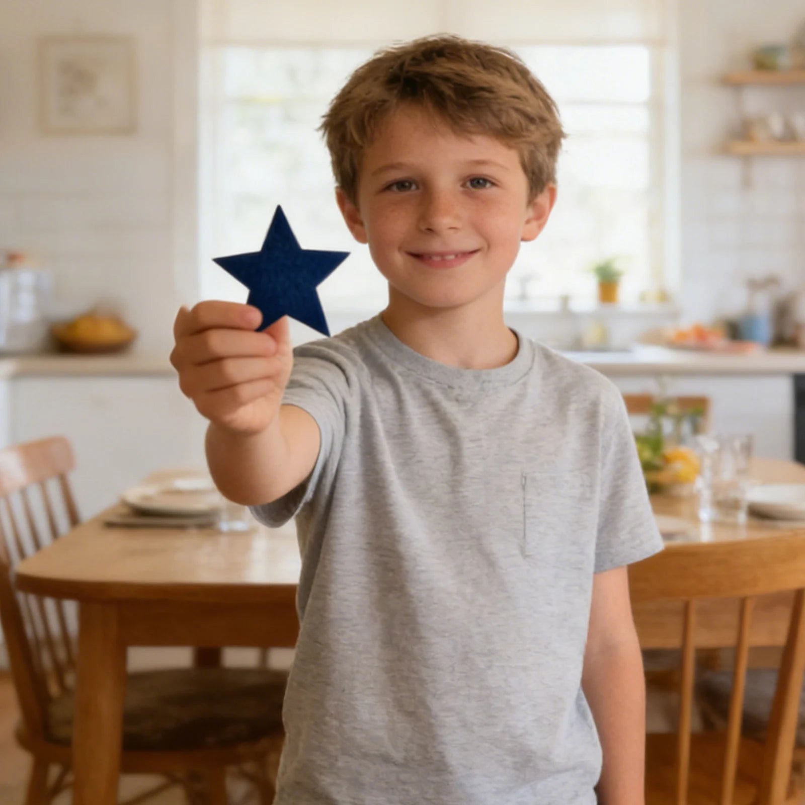 Wooden Multi-sized Star Decorations American Independence Day Themed Holiday Party Decorative Props Tray Layout Ornaments Qme