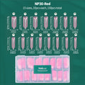 Nailpop Pyramid Tip Nail Forms 15 Sizes Spatial V-shaped Design Qme JM30-Red 150