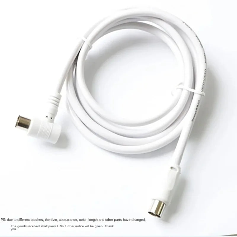 1PCS RF Coaxial Cable Double Male Plug TV Antenna Cable HD Signal Wire for TV Qme