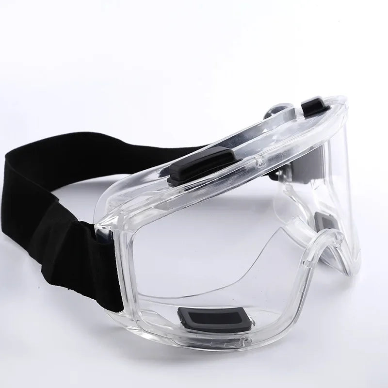 Safety Glasses - Splash-Proof, Dust-Proof & Sand-Proof Goggles, Adjustable Clear Eyewear for Cycling, Skiing and Sports Qme