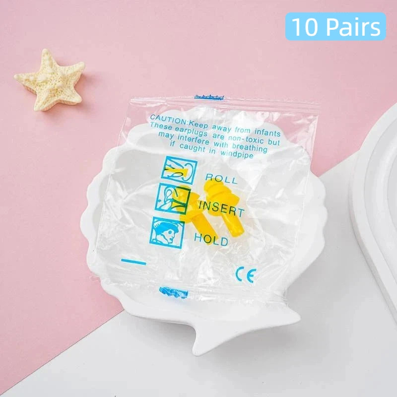 Soft Foam Earplugs 38dB Noise Cancelling 10 Pairs Multicolor Qme A30