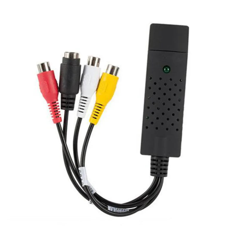 2PCS USB 2.0 Video Audio Converter Capture Card Easy Cap Video Audio Converter TV DVD VHS Audio Capture Adapter Card TV Video Qme