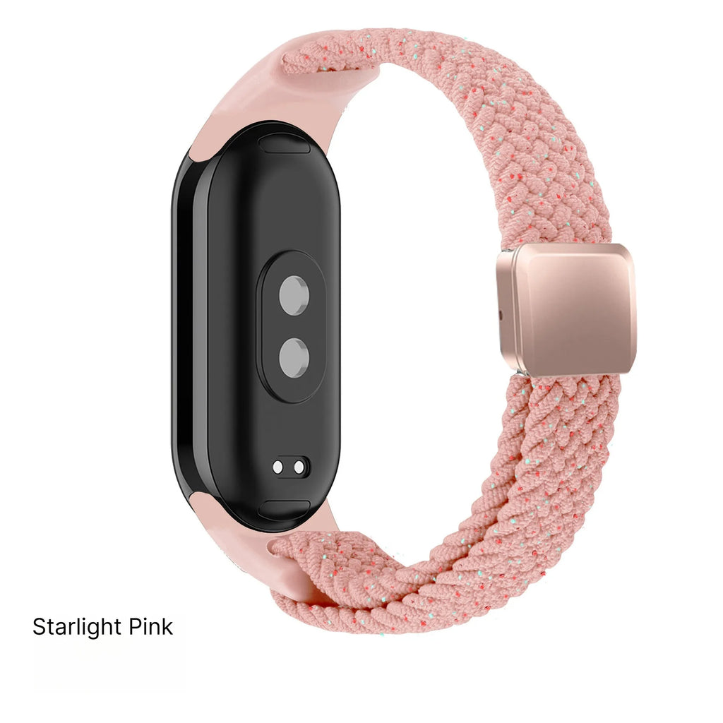 Breathable Elastic Nylon Braided Magnetic Watch Strap Adjustable