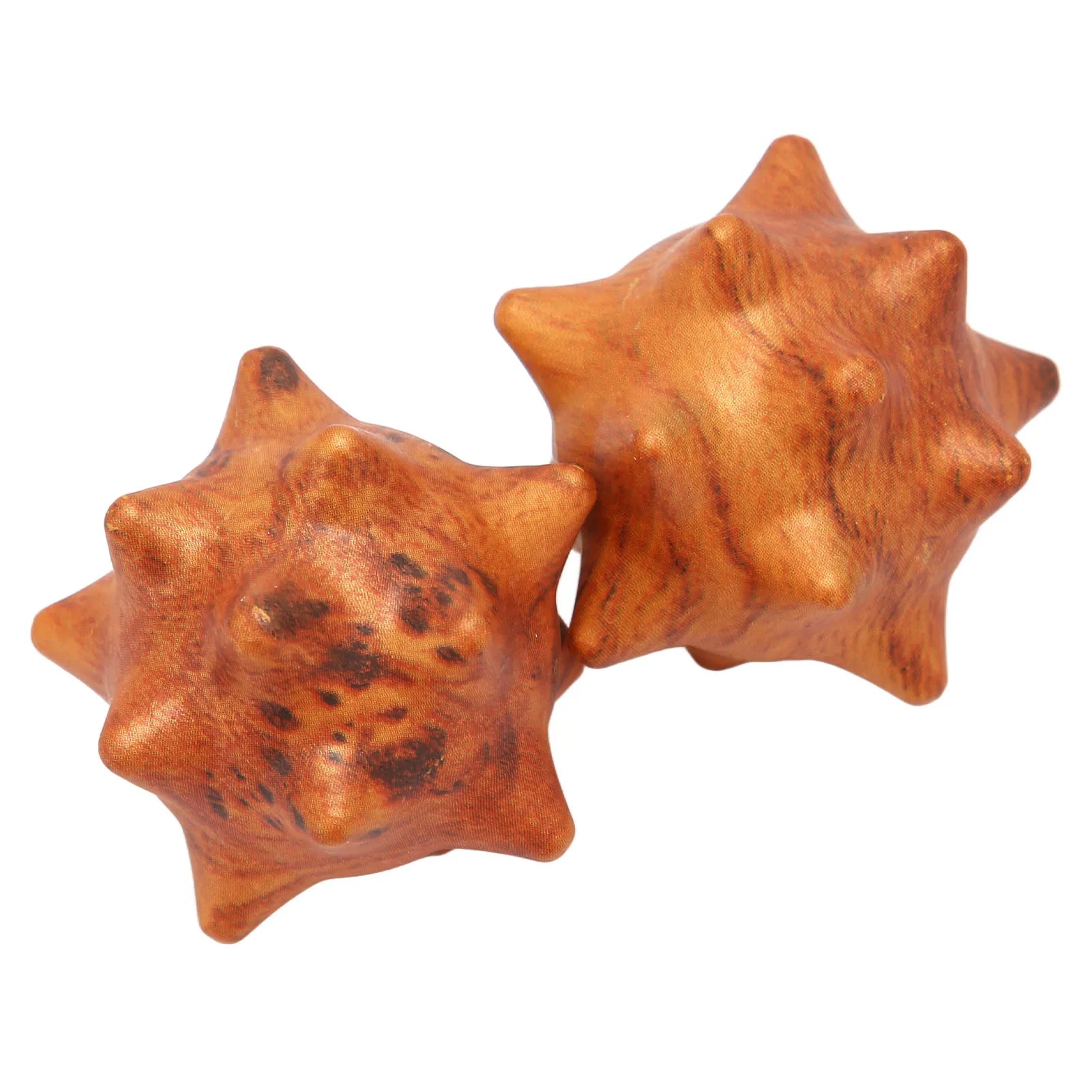 2pcs Hand Massage Ball Wooden Palm Relaxing Spiky Textured Acupoint Massage Balls for Elderly Hand Acupuncture Massage Ball Qme