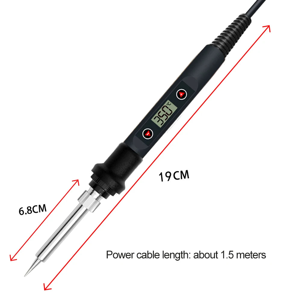 80W Electric Digital Soldering Iron Station 220V 110V Temperature Qme