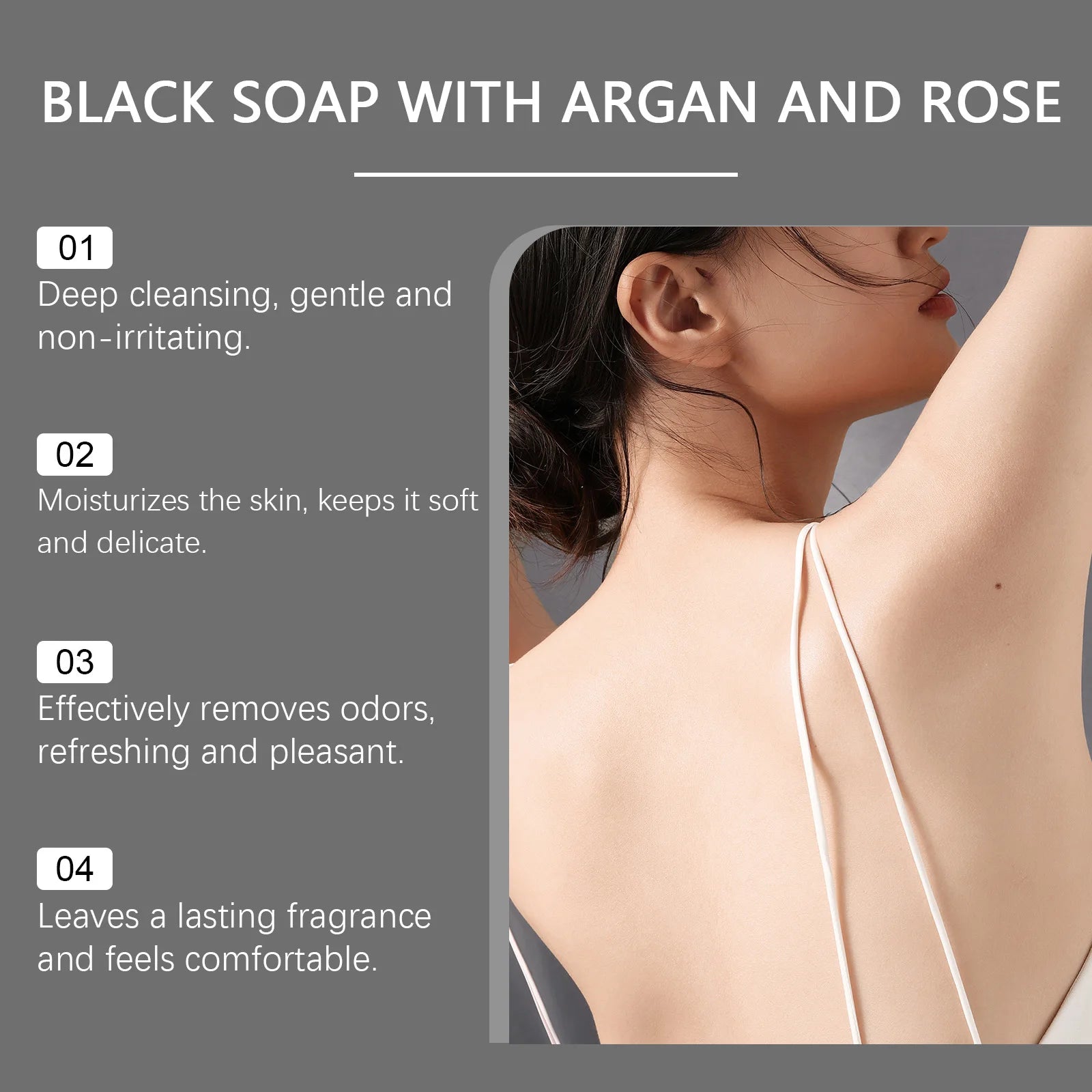 Black Cleansing Soap Dead Skin Remover Body Scrub Purifying Cleansing Exfoliating Oil Control Brighten Soft Body Scrub Cream Qme