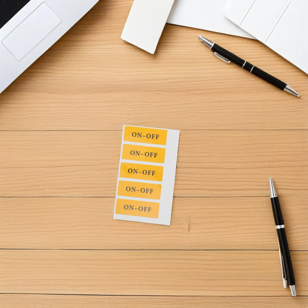 10Pcs Switch Power Label Stickers on Off Symbols Self Adhesive Light Switch Decals Appliance Office Equipment Identification Qme