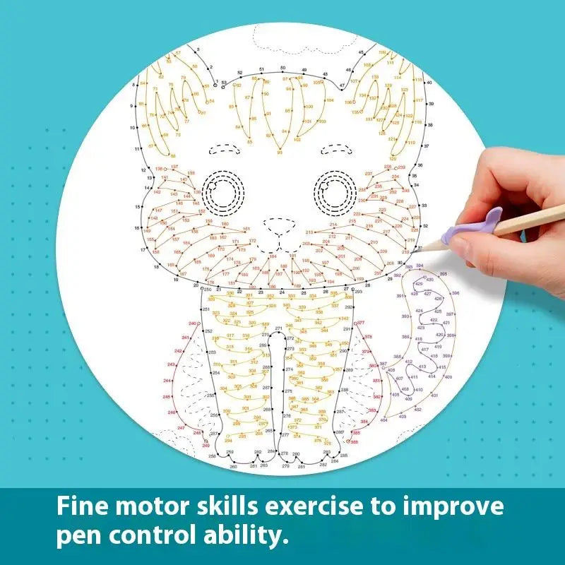 1 2 Focused Training Book Children's Digital Connectivity Coloring 44 Qme