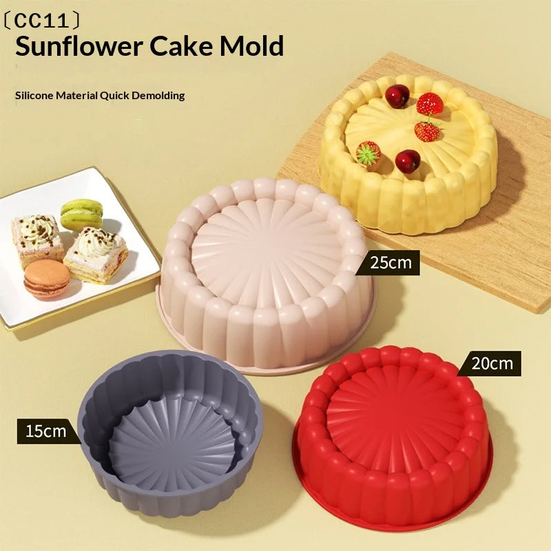 Charlotte Cake Pan Silicone Cheesecake Nonstick Round Baking Mold Qme