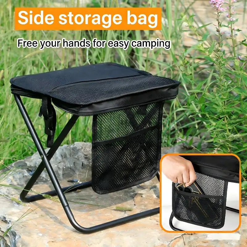 1 Portable Folding Camping Stool Convertible Crossbody Bag Qme
