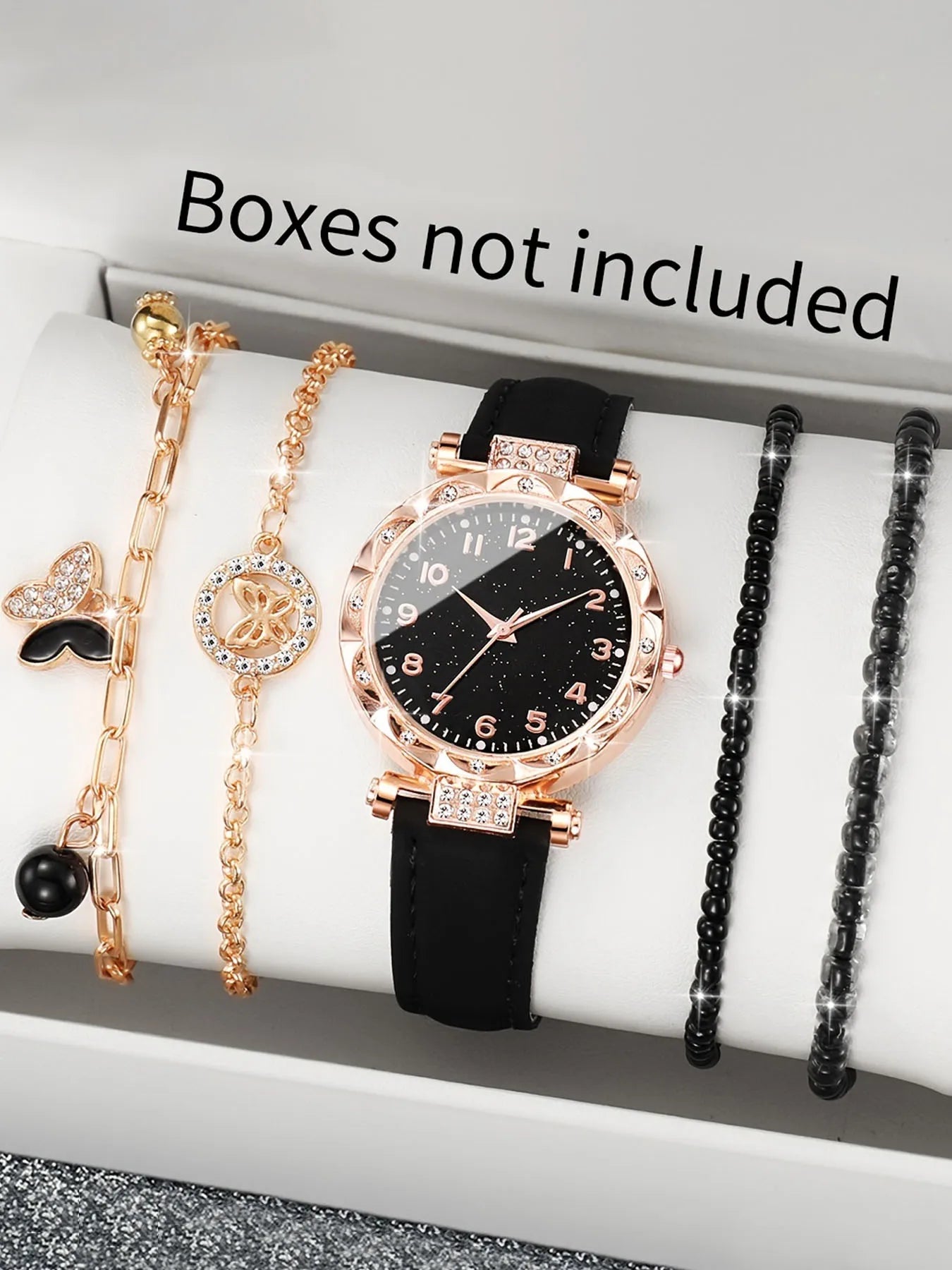 Ladies' frosted belt ladies' watch digital luminous student electronic quartz watch minimalist fashion watch watch Qme black