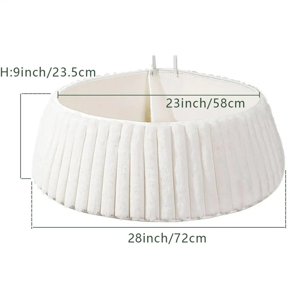 1pc White Christmas Tree Collar Tree Skirt Style Base Cover Rustic Protector Bohemian Artificial Tree Collars for Trees Qme