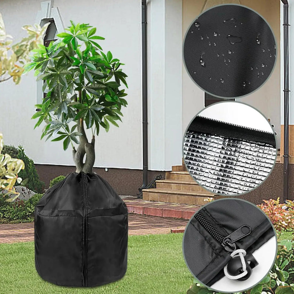 Plant Frost Protection Cover Winter Flower Pot Cover with Freeze Protection Potted Plants Protection Cold Weather Trees Jacket Qme