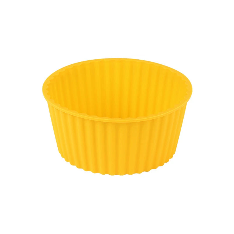 2Pcs Silicone Cake Mold For Muffin Cupcake Baking Food Grade Silicone Bagels Pan For Baking Non Stick Mini Cupcake Mould Qme Yellow