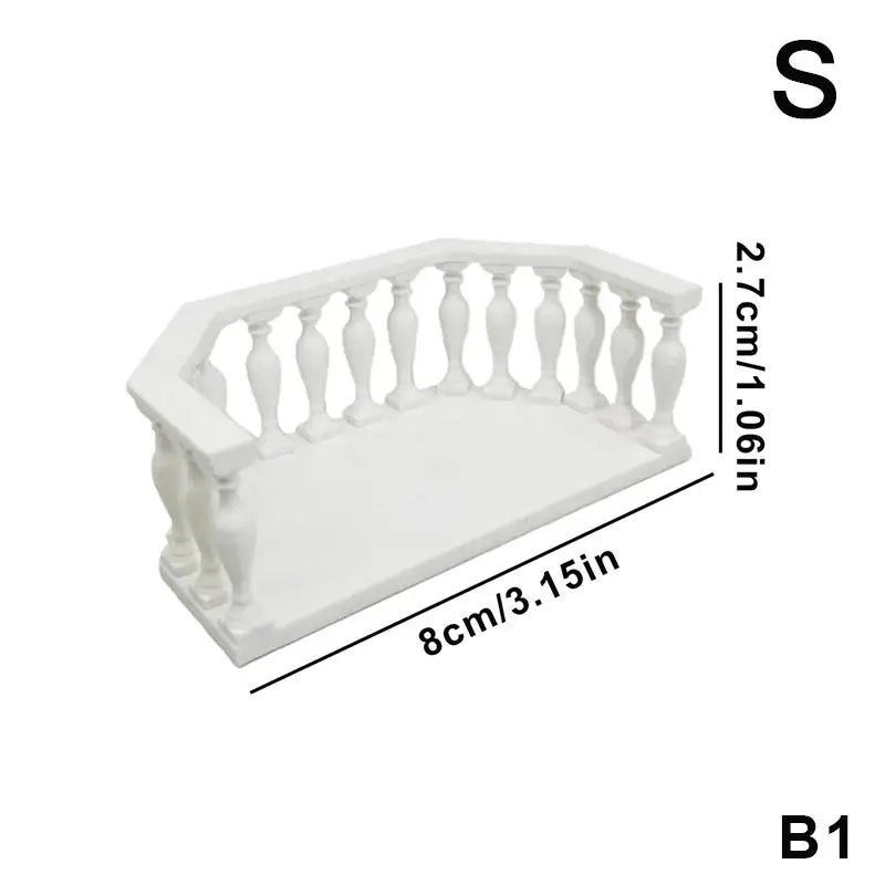 Collectors Miniature Scenes DIY Dollhouse Accessories Balcony Railing Qme B1