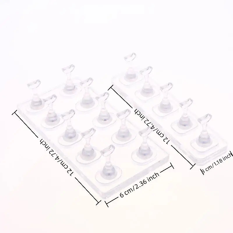 Non-magnetic Nail Display Acrylic Stand Tips Holder Practice Qme