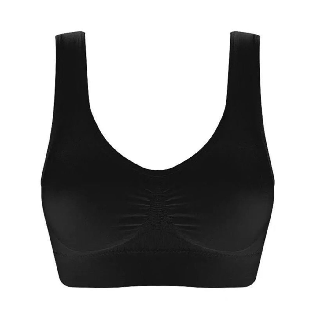 3 Pack Women Sports Bra Wirefree Yoga Bras Tank Top High Intensity Push Up Three Color Solid Color Elastic Sports Bra Qme