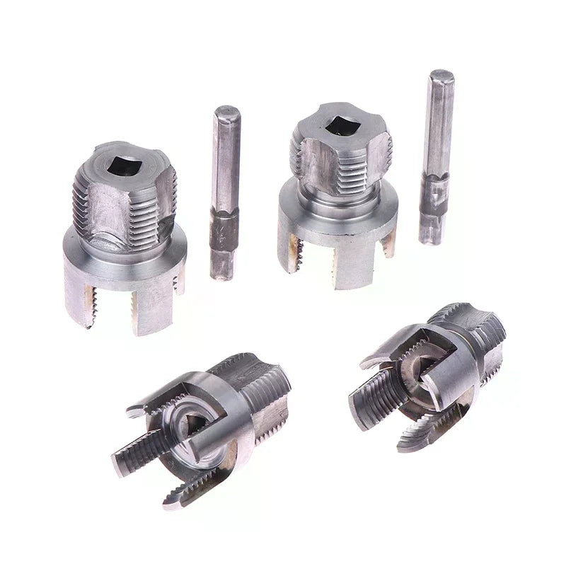 PVC Pipe Threader Kit 1/2" 3/4" PPR Threader Integrated Internal External Pipe Threading Tool Electric Drill Compatible Qme