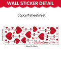 Valentine's Day Atmosphere Decor Stickers Heart-shaped Romantic Sweetheart Balloon Stickers For Glass Windows Display Windows Qme A1