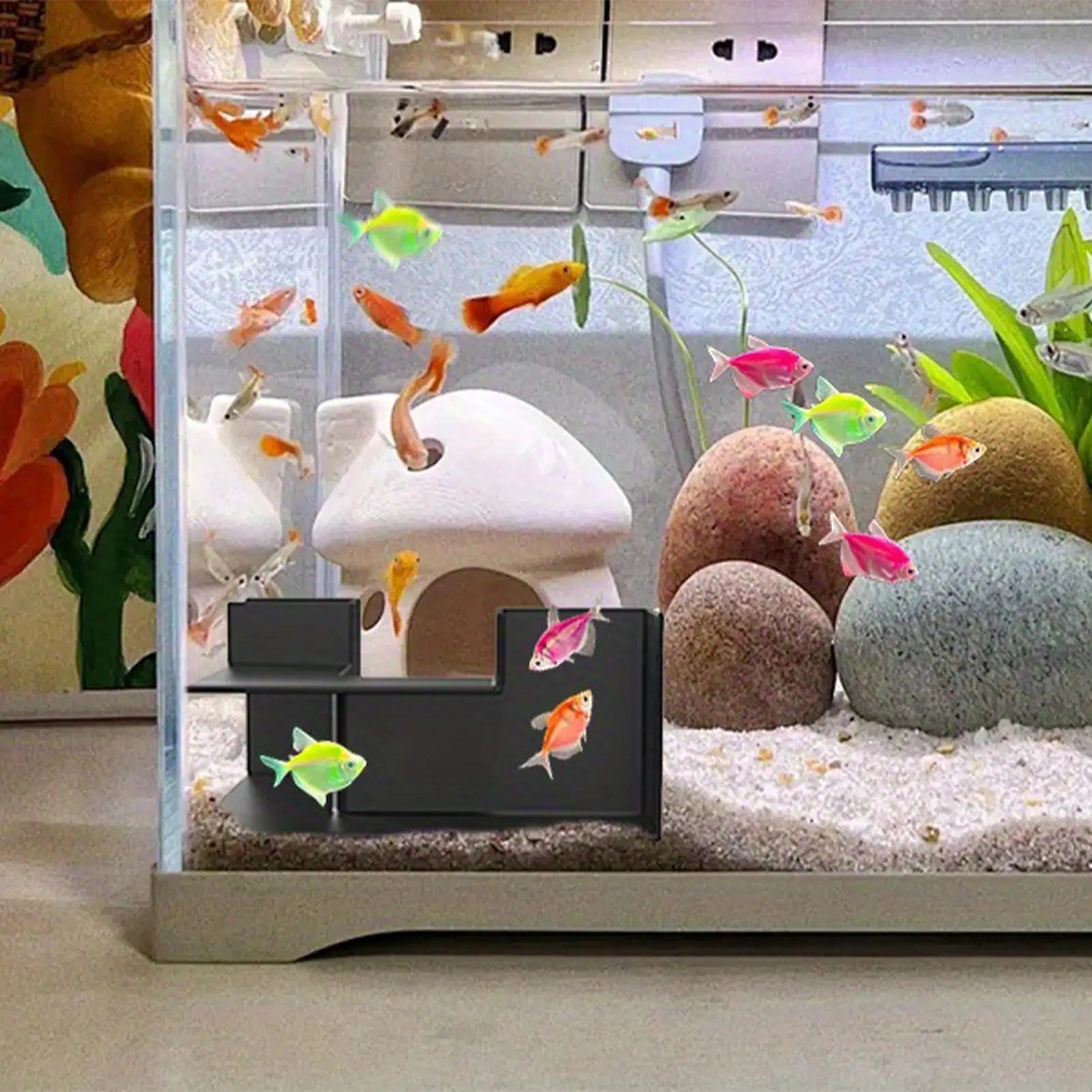 Fish Tunnel 2 Pieces L-Shaped 360 Viewing Corner Decor Aquarium Underground Cave Betta Tunnel For Betta Corydora Catfish Kuhli Qme China Mainland