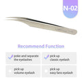 NATUHANA Anti-static Eyelash Extension Tweezer Gold Stainless Steel Qme N-02