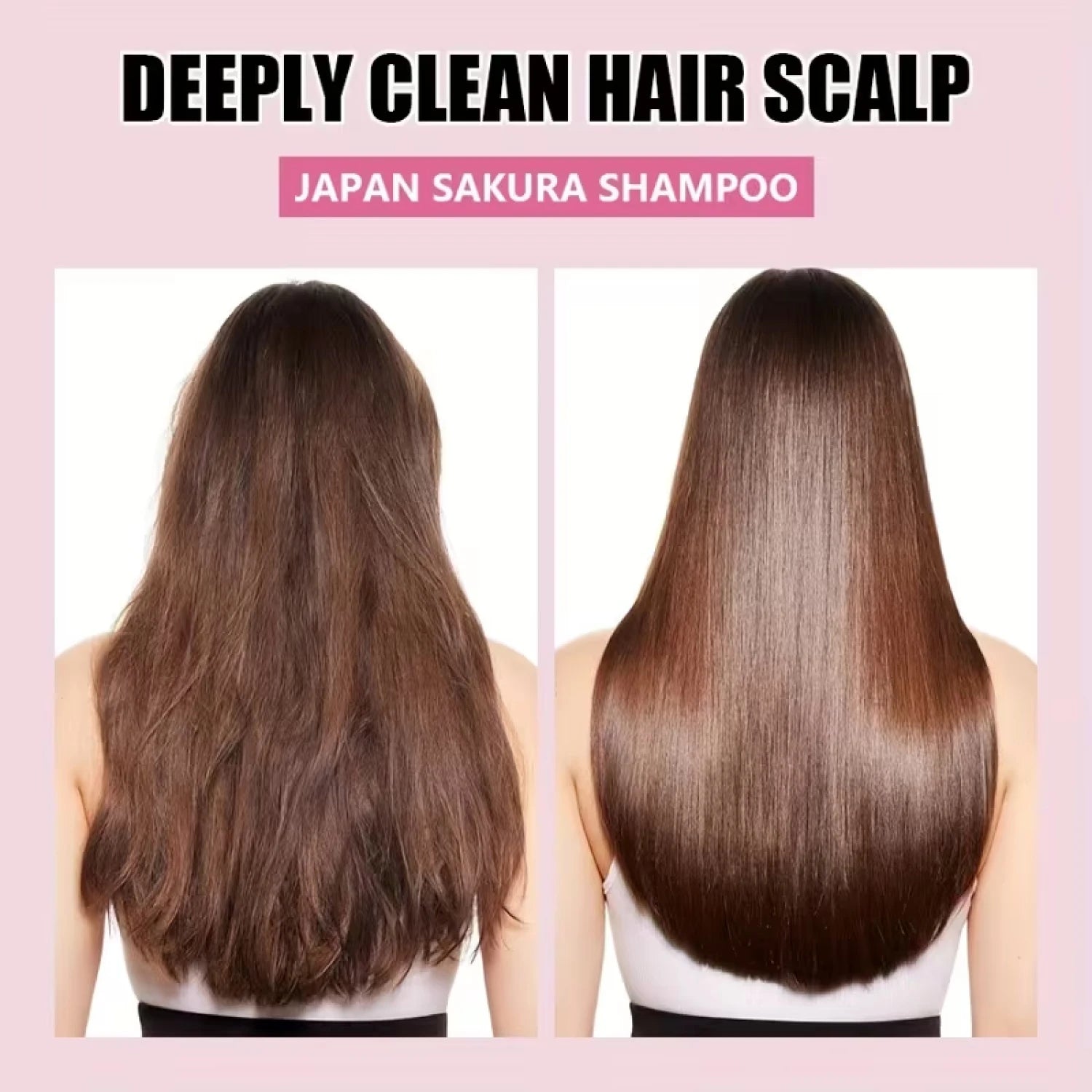 Sakura Hair Shampoo with Collagen & Keratin, Nourishing & Smoothing for All Hair Types, with Argan Oil & Shea Butter. Qme