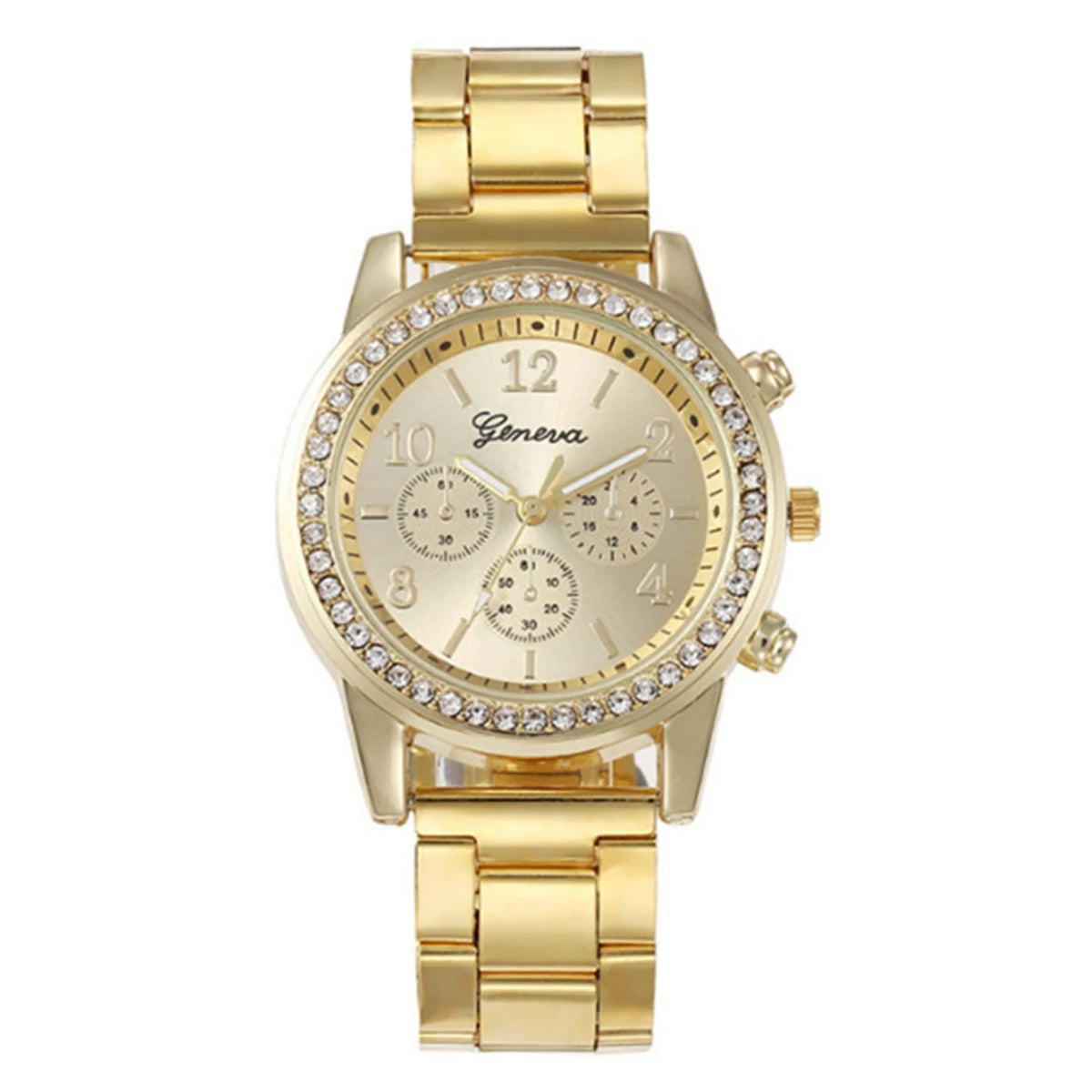 5pcs/set steel strip women's watch fake three eye women's casual Korean version quartz watch set Qme