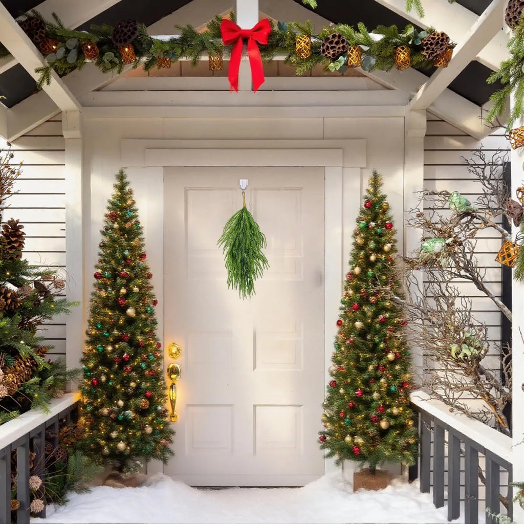 Pine Garland Christmas Teardrop Swag 2 Artificial Decoration Railing Qme