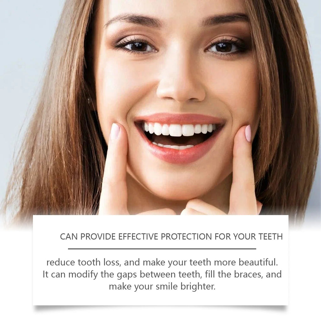 Silicone Dentures False Teeth Full Set Easy Wear Comfortable Anti Friction Protect Mouth Prevent Falling Soft Denture Reline Kit Qme