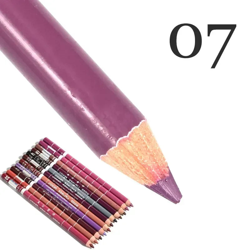 28Color Antifouling Lip Liner Professional Lipstick Pen Precise Waterproof Lip Outline Pencil Lip Makeup Lasting Eyeliner Creamy Qme 7