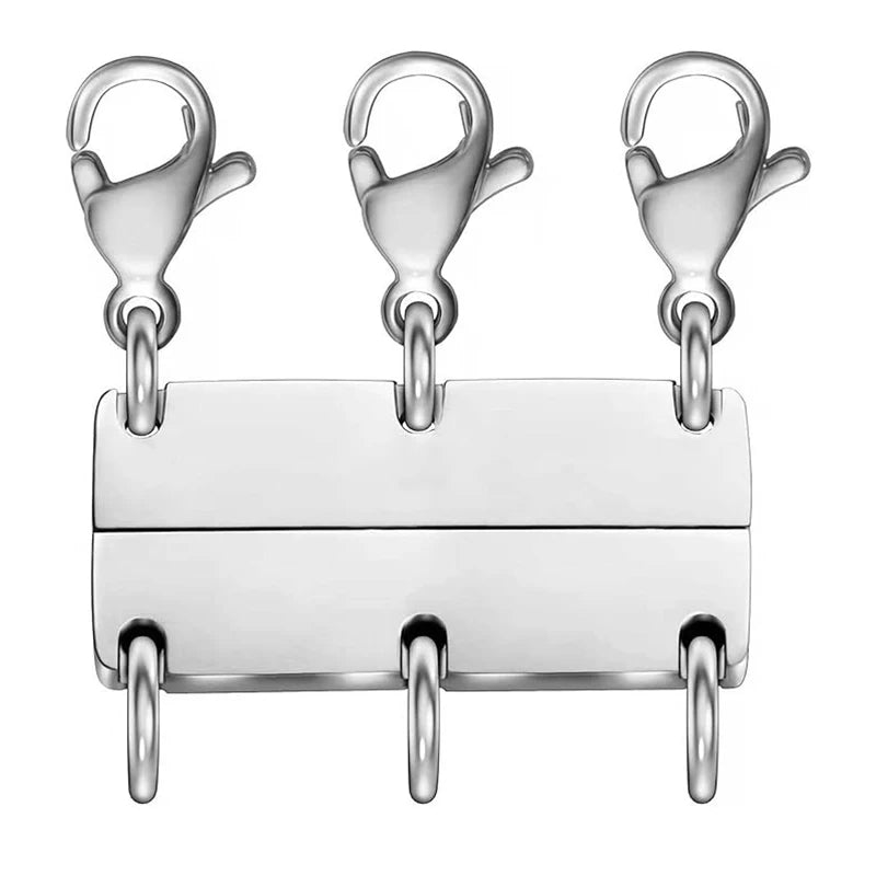 Layered Necklace Clasp 18K Gold and Silver Color Necklace Separator for Layering Multiple Necklace Clasps and Closures for Women Qme 3