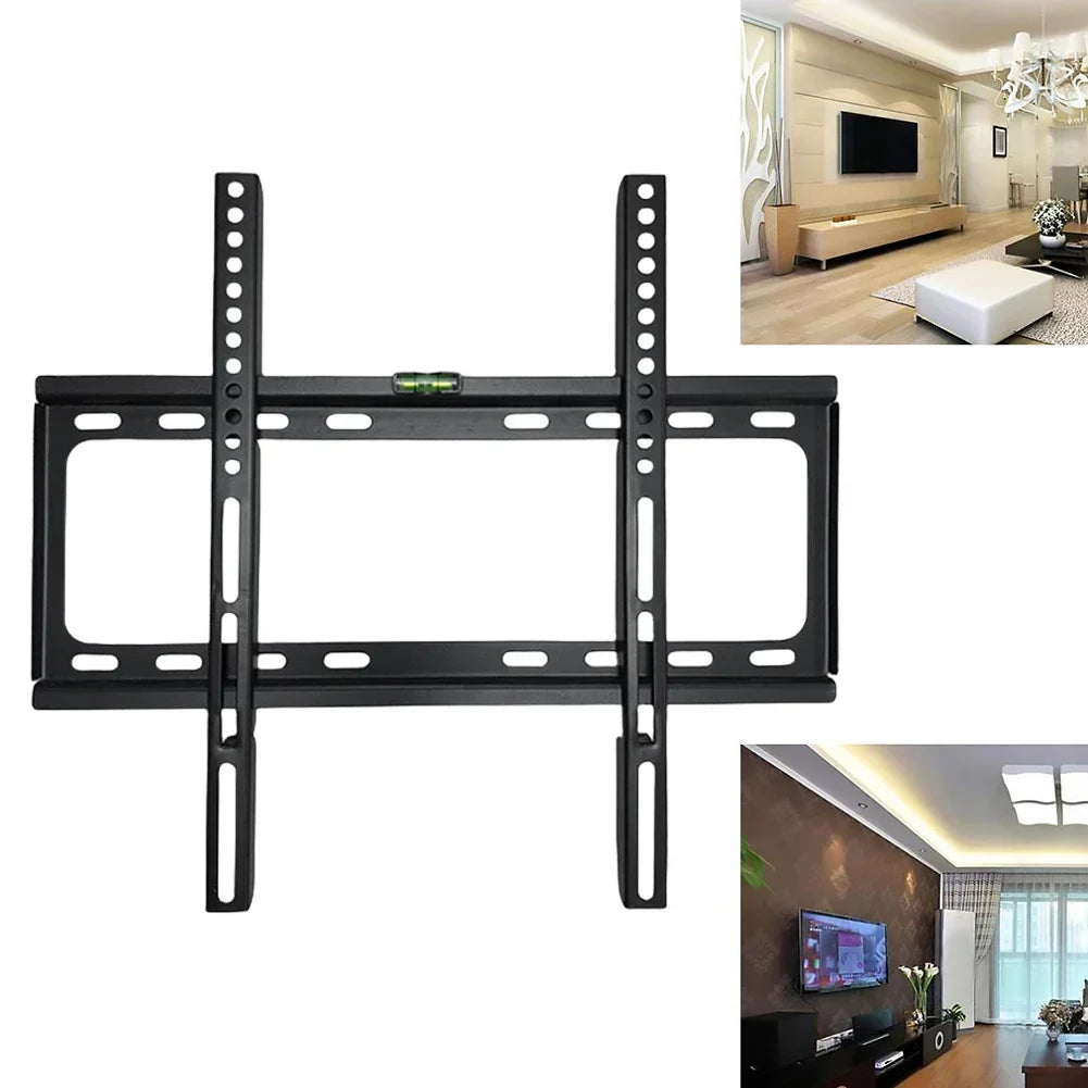 26-63inch TV Support Mount Adjustable Television Mounting Holder with Level Low Profile Flat TV Wall Mount for LCD LED Monitor Qme