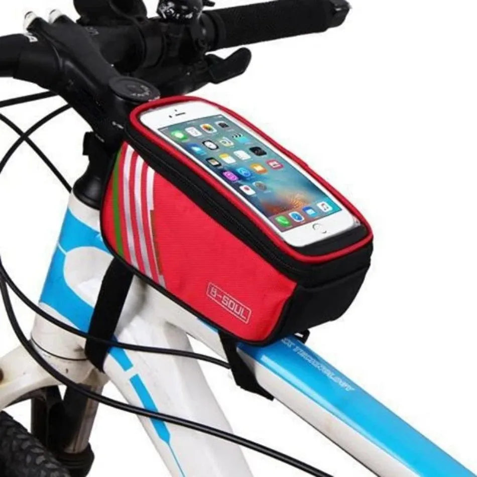 Rainproof Bicycle Bag Frame Front Top Tube Cycling Bag Reflective 6.5in Phone Case Touchscreen Bag Bike Accessories Qme