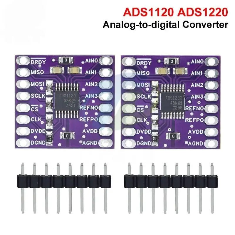 I2C Low Power 24 Bit Analog-to-digital Converter ADS1120 ADS1220 ADC Qme